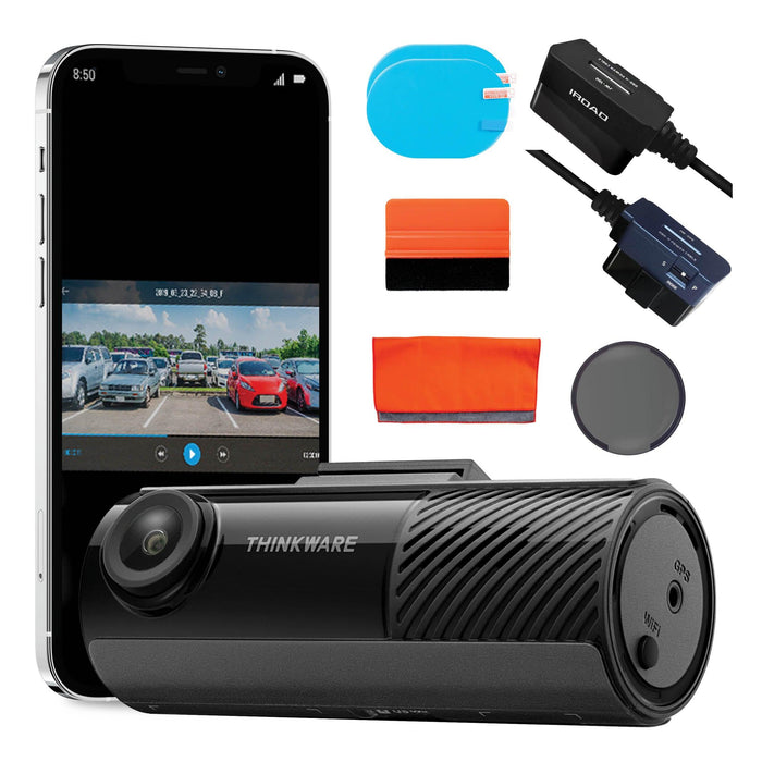 [New Driver Bundle] Thinkware F70 Pro + Bonus 2-Year Extended Warranty - Dash Cam Bundles - {{ collection.title }} - 1-Channel, 1080p Full HD @ 30 FPS, 12V Plug-and-Play, App Compatible, Bluetooth, Dash Cam Bundles, Display Screen, G-Sensor, GPS, Hardwire Install, LiFePO4, Loop Recording, Mobile App Viewer, Night Vision, Parking Mode, sale, South Korea, Super Capacitor, Wi-Fi - BlackboxMyCar Canada