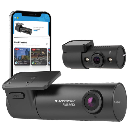 [REFURBISHED] BlackVue DR590X-2CH IR (Cabin View) Dash Cam - Dash Cams - {{ collection.title }} - 1080p Full HD @ 30 FPS, 2-Channel, Adhesive Mount, App Compatible, Bluetooth, Dash Cams, Desktop Viewer, G-Sensor, GPS, Hardwire Install, Infrared (IR), Loop Recording, Mobile App, Mobile App Viewer, Night Vision, Parking Mode, sale, Security, South Korea, Super Capacitor, Wi-Fi - BlackboxMyCar Canada