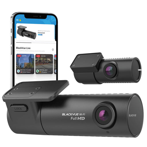 [REFURBISHED] BlackVue DR590X-2CH Full HD Dash Cam - Dash Cams - {{ collection.title }} - 1080p Full HD @ 30 FPS, 12V Plug-and-Play, 2-Channel, 256GB, Adhesive Mount, Bluetooth, Dash Cams, Desktop Viewer, G-Sensor, Hardwire Install, Loop Recording, Mobile App, Mobile App Viewer, Night Vision, Parking Mode, Rear Camera, sale, Security, South Korea, Wi-Fi - BlackboxMyCar Canada