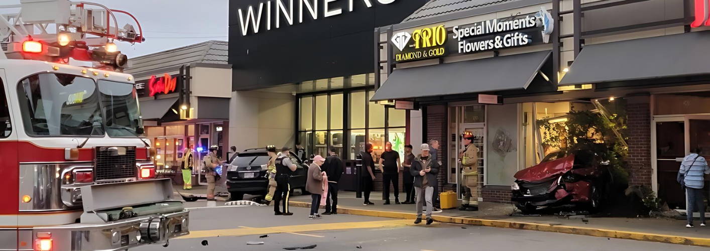 Unbelievable Dash Cam Footage shows Parked Car, sent Careening into Flower Shop - - BlackboxMyCar Canada