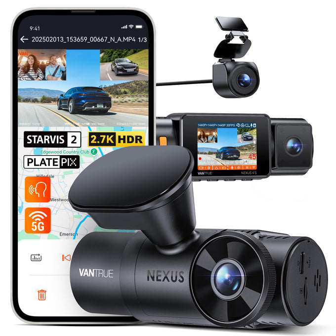 Vantrue Nexus 4S (N4S) 3-Channel 2K QHD Dash Cam with Sony STARVIS 2