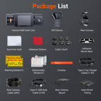Vantrue Nexus 4S (N4S) 3-Channel 2K QHD Dash Cam with Sony STARVIS 2