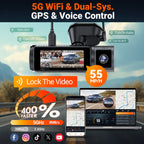 Vantrue Nexus 5S (N5S) 4-Channel 2K QHD Dash Cam with Sony STARVIS 2