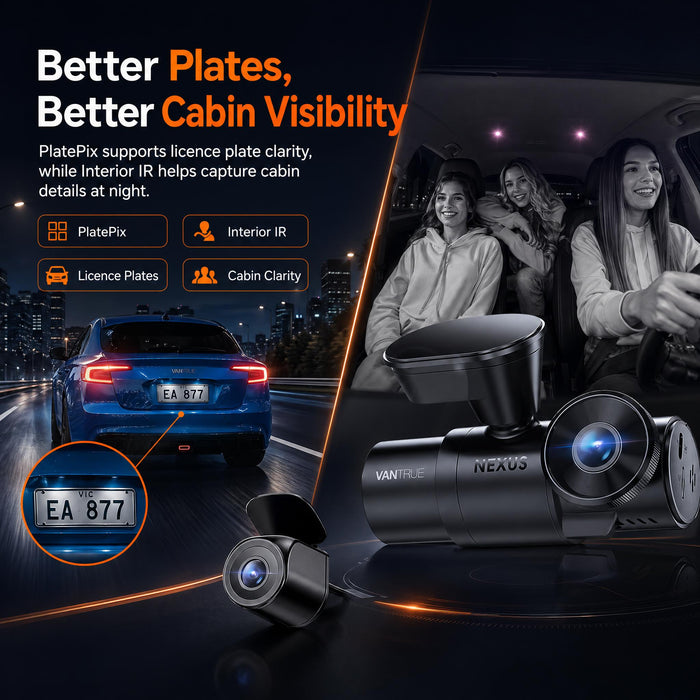 Vantrue Nexus 4S (N4S) 3-Channel 2K QHD Dash Cam with Sony STARVIS 2
