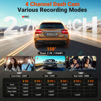 Vantrue Nexus 5S (N5S) 4-Channel 2K QHD Dash Cam with Sony STARVIS 2