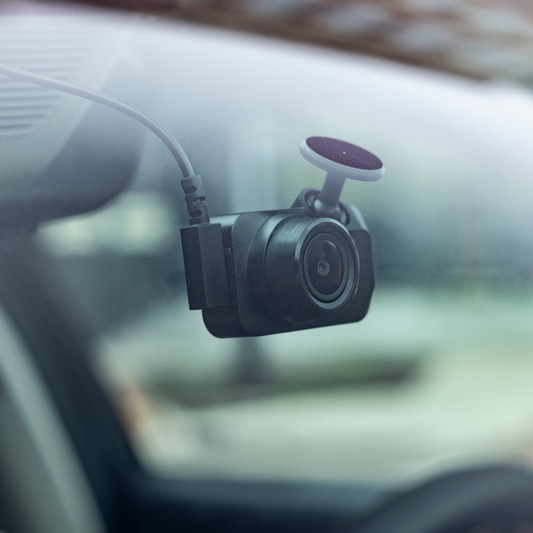 Garmin Dash Cam X110 installed windshield view for 1080P road evidence