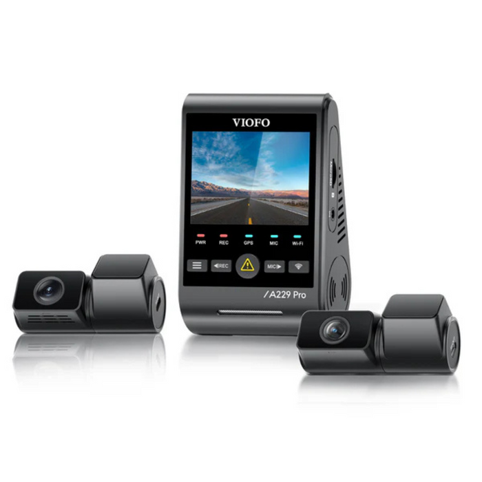 VIOFO A229 Pro Tele 3CH 4K+2K Telephoto 4x Optical Zoom+1080P Dash Cam