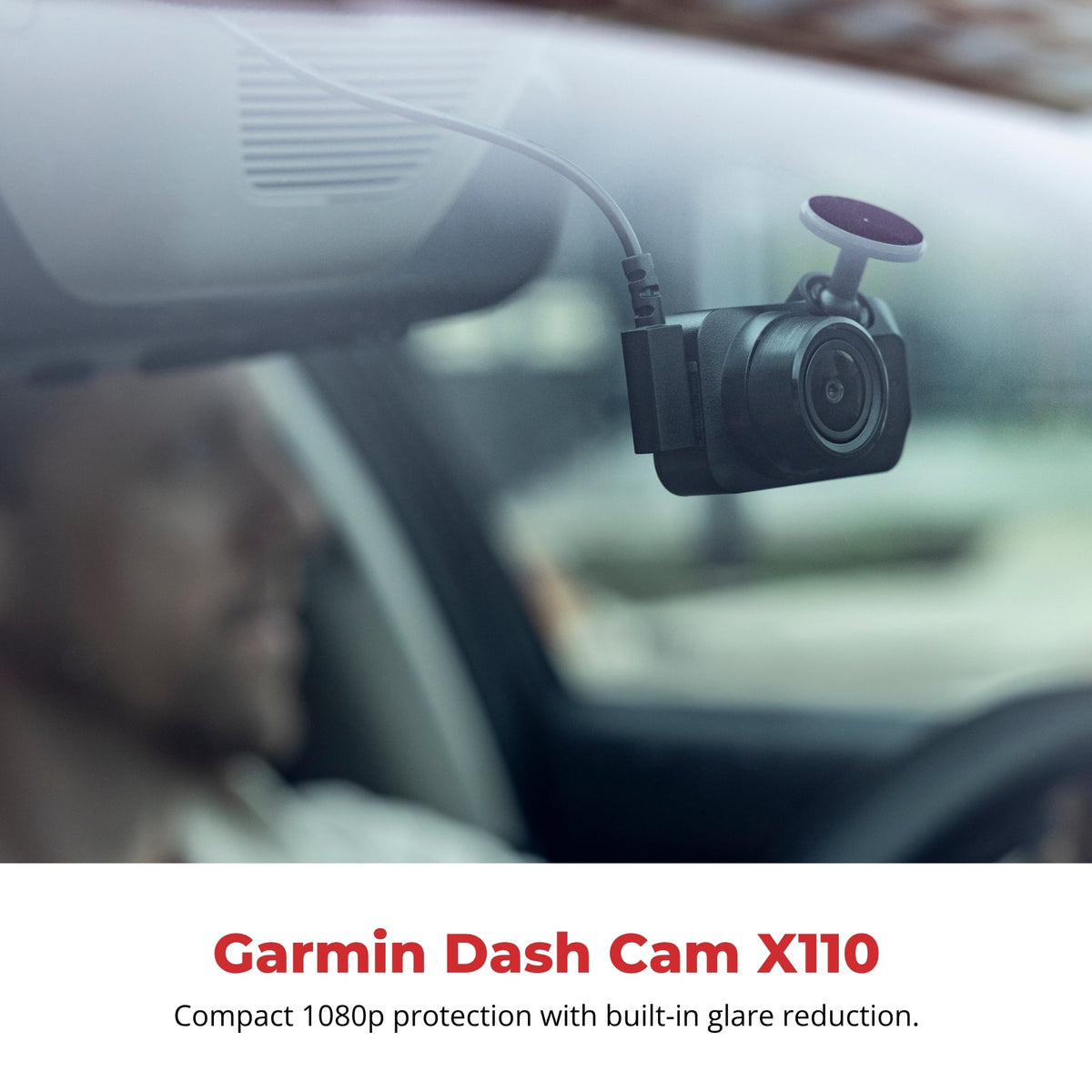 Garmin Dash Cam X110 compact windshield installation hero
