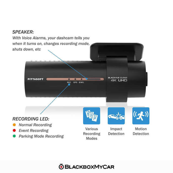 BlackVue DR970X-2CH 4K UHD Cloud Dash Cam - Dash Cams - BlackVue DR970X-2CH 4K UHD Cloud Dash Cam - 2-Channel, 4K UHD @ 30 FPS, Adhesive Mount, App Compatible, Bluetooth, Cloud, Desktop Viewer, G-Sensor, GPS, Hardwire Install, Loop Recording, Mobile App, Mobile App Viewer, Night Vision, Parking Mode, Security, South Korea, Super Capacitor, Wi-Fi - BlackboxMyCar