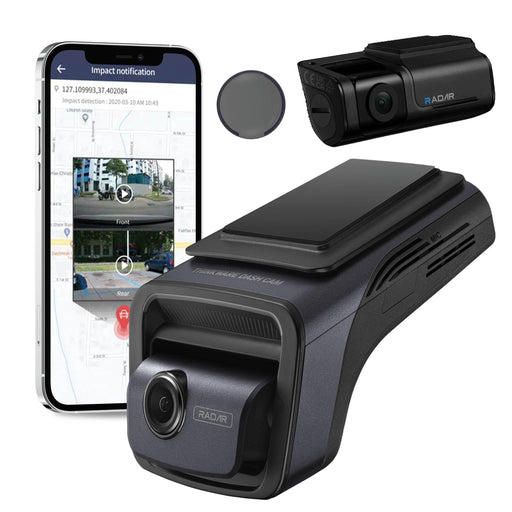 Thinkware U3000 4K UHD Dual-Channel Dash Cam - Dash Cams - {{ collection.title }} - 12V Plug-and-Play, 2-Channel, 256GB, 4K UHD @ 30 FPS, ADAS, Adhesive Mount, App Compatible, Camera Alerts, Cloud, Dash Cams, Desktop Viewer, G-Sensor, GPS, Hardwire Install, Loop Recording, Mobile App, Mobile App Viewer, Night Vision, OBD Plug-and-Play, Parking Mode, Rear Camera, Security, South Korea, Super Capacitor, Voice Alerts, Wi-Fi - BlackboxMyCar Canada