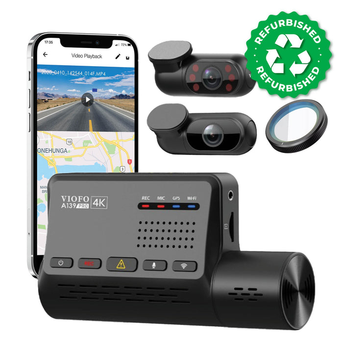 [REFURBISHED] VIOFO A139 Pro 4K 3-Channel Dash Cam with GPS