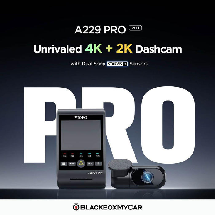 VIOFO A229 Pro Duo 4K UHD 2-Channel Dash Cam