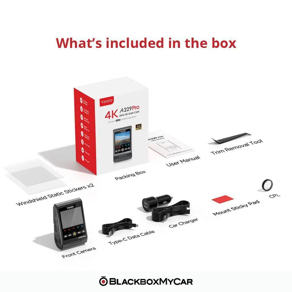 VIOFO A229 Pro 4K UHD 1-Channel Dash Cam - BlackboxMyCar Canada