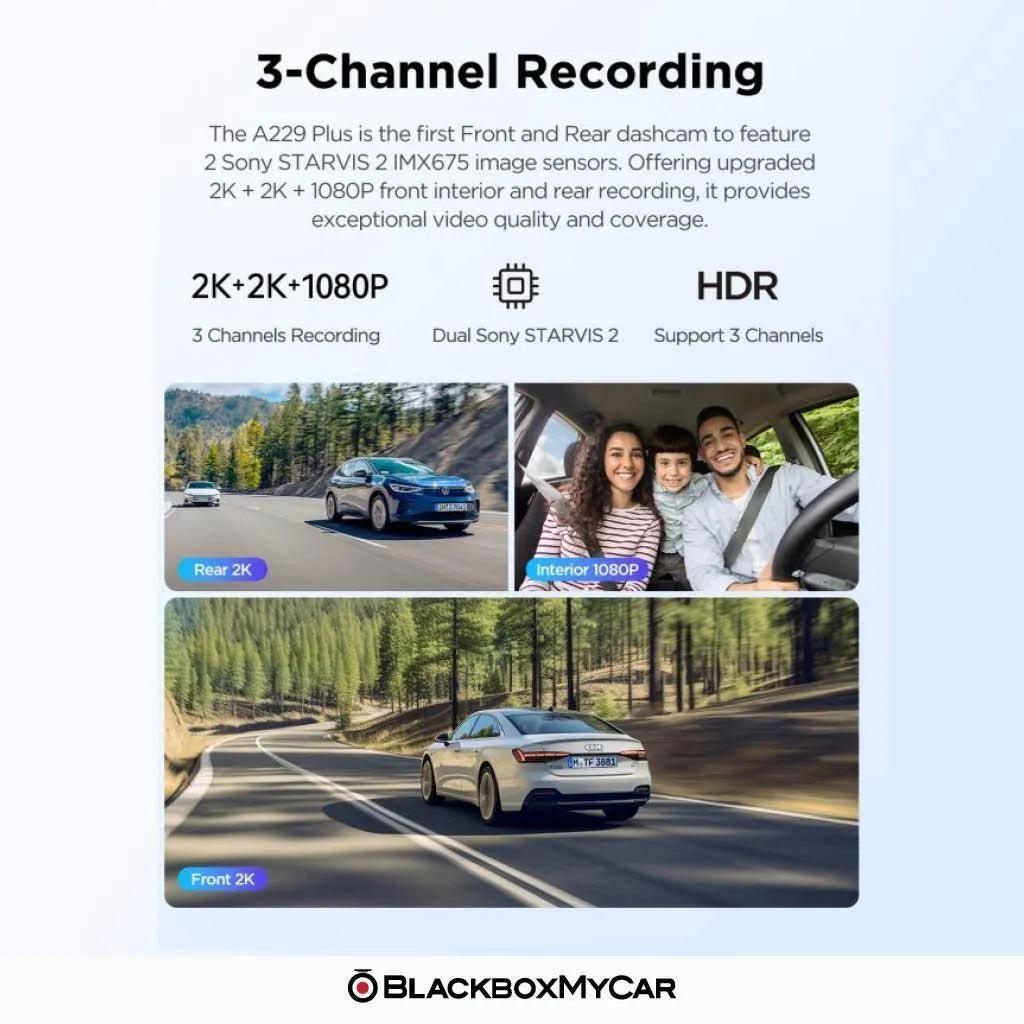 VIOFO A229 Plus 2K QHD 3-Channel Dash Cam - BlackboxMyCar Canada