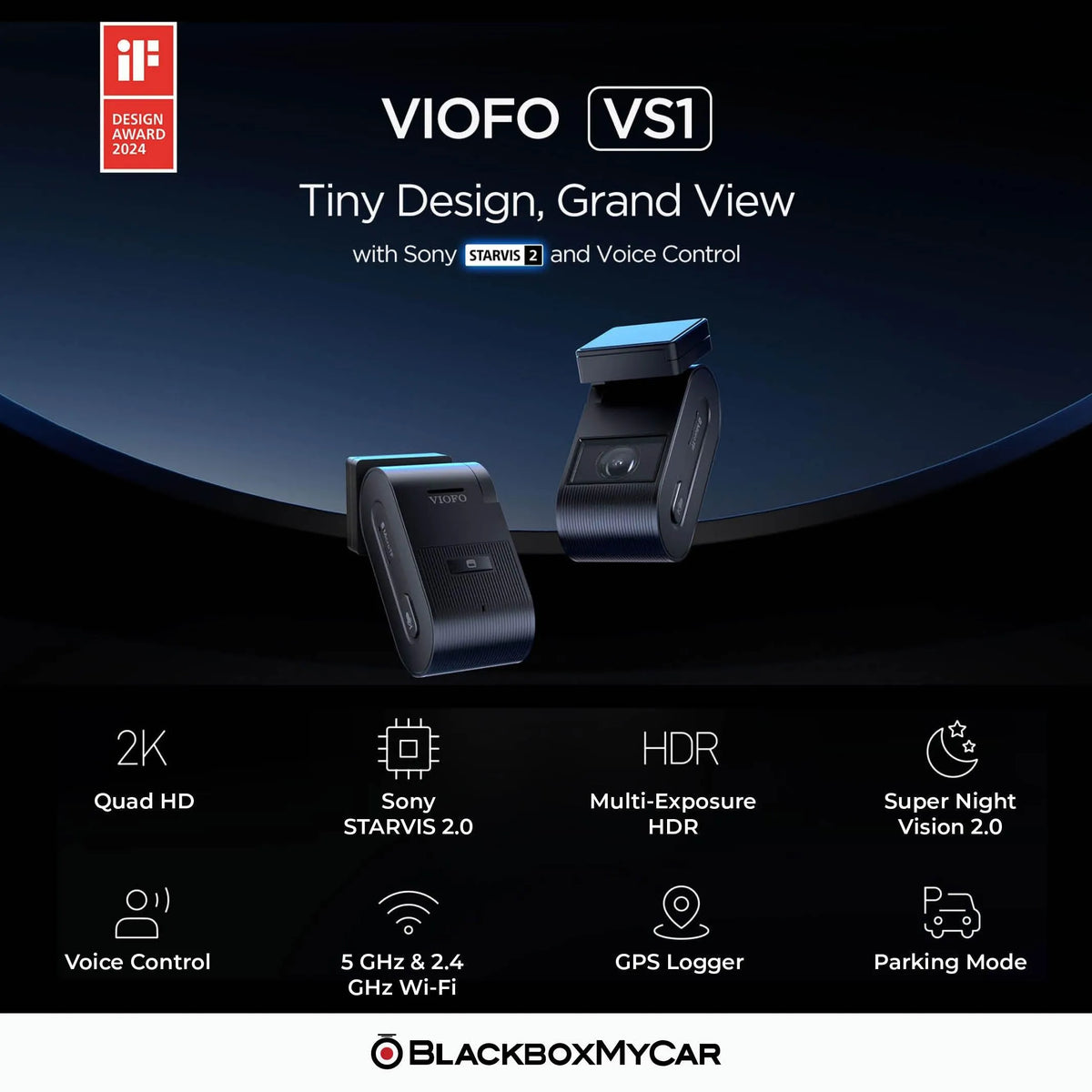 VIOFO VS1 Mini 2K QHD Dash Cam - BlackboxMyCar Canada