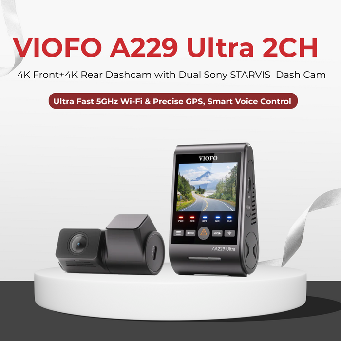 VIOFO A229 Ultra 4K+4K 2-Channel 30FPS UHD Dash Cam