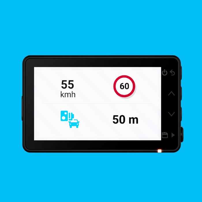 Garmin Dash Cam X110 display showing driver alerts