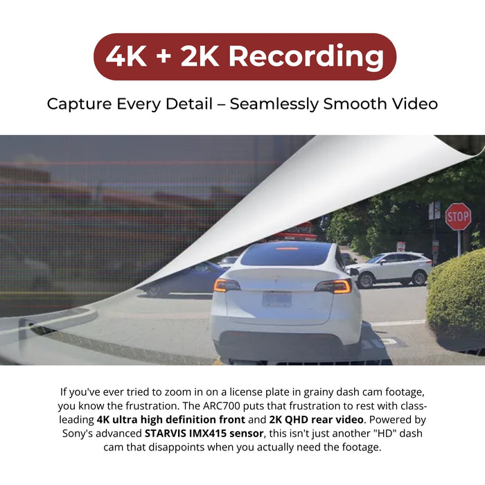 Thinkware ARC700 4K+2K 2-Channel HDR Dash Cam