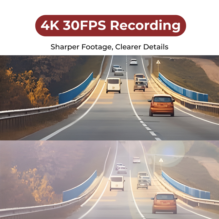 Thinkware U3000 Pro 2CH 4K 30FPS + 2K 30FPS HDR Dash Cam with OBD-II Cable