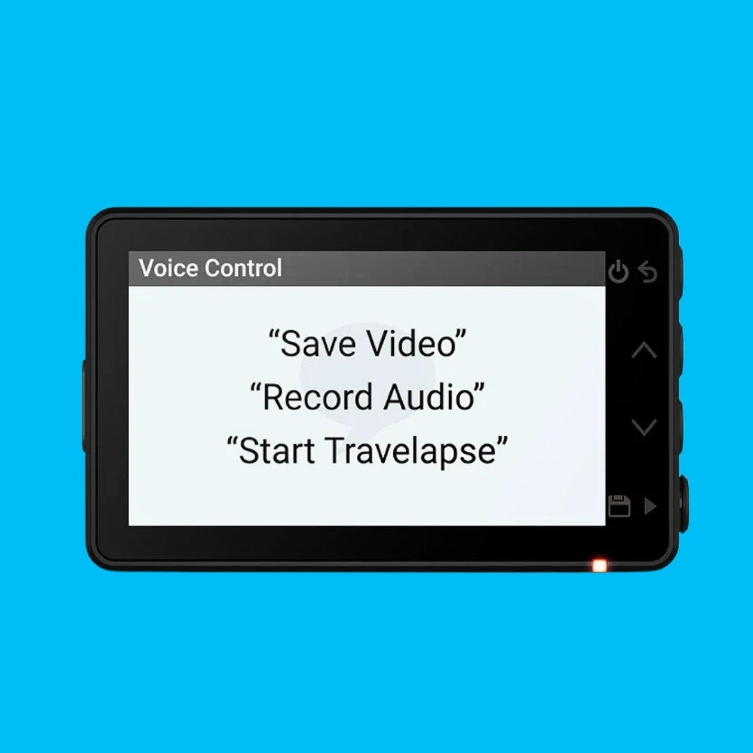 Garmin Dash Cam X110 voice control command screen
