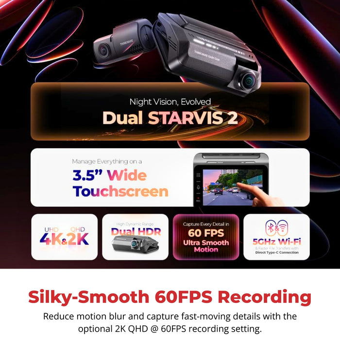 Caméra embarquée BlackVue Elite 10 2 canaux 4K UHD Sony STARVIS 2 Cloud 