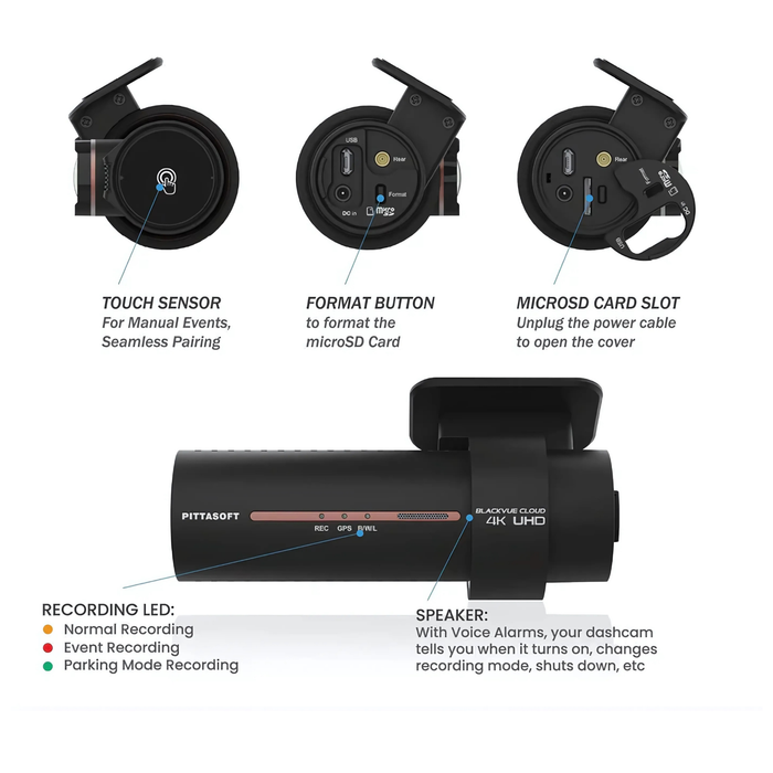 BlackVue DR970X-1CH Plus II 4K HDR UHD Cloud Dash Cam