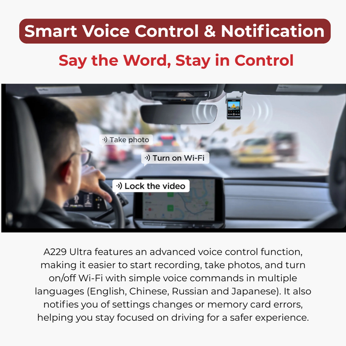 VIOFO A229 Ultra 4K+4K+1080p 3-Channel 30FPS UHD Dash Cam