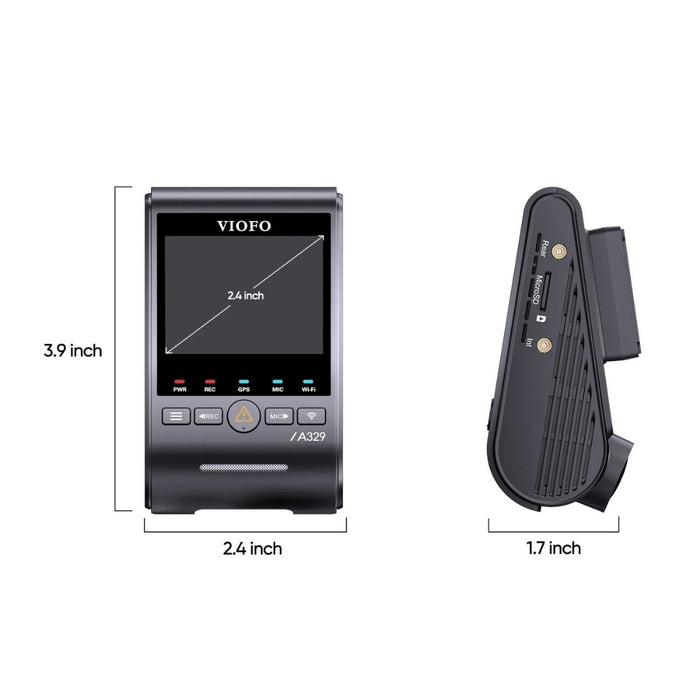 Caméra embarquée VIOFO A329S 4K UHD 1 canal 60 images par seconde Wi-Fi 6 