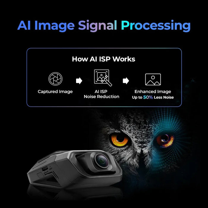 Thinkware ARC 800 AI image processing and noise reduction