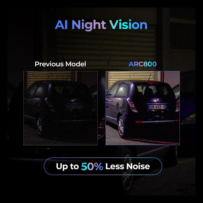 Thinkware ARC 800 AI Night Vision comparison in low light