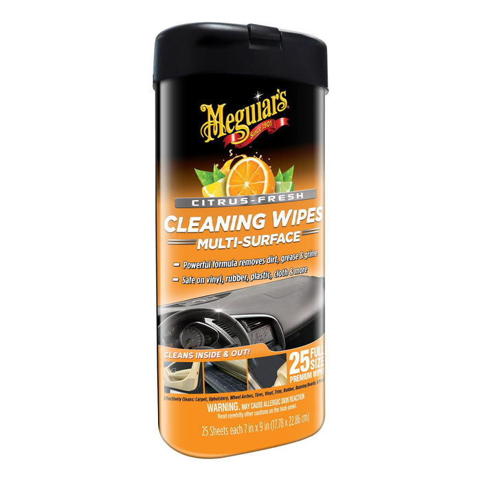 Meguiar's Citrus Fresh Cleaning Wipes (G190600)