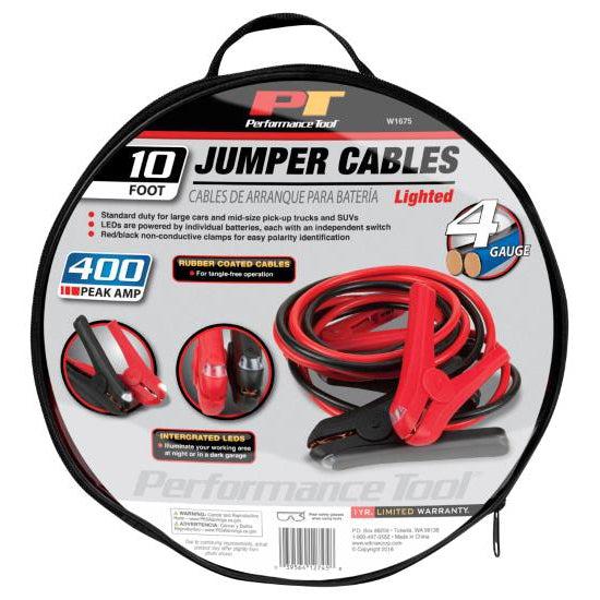 Performance Tool Battery 4GA 10FT Jumper Cable (W1675)