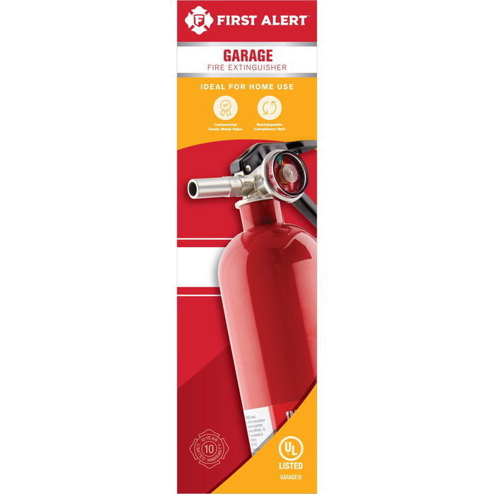 BRK Electronics Rechargeable UL Rated 10-B:C Garage Red Fire Extinguisher (GARAGE10)
