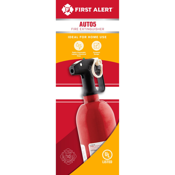 BRK Electronics Steel UL Rated 5-B:C Red Fire Extinguisher (AUTO5)