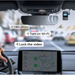 VIOFO A119M Pro installed behind the rear-view mirror
