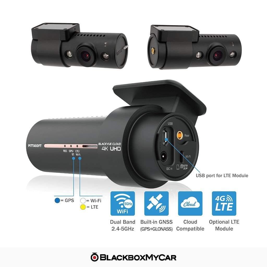 BlackVue DR900X-2CH IR (Infrared) 4K Dash Cam - Dash Cams - BlackVue DR900X-2CH IR (Infrared) 4K Dash Cam - 2-Channel, 2K QHD @ 60 FPS, 4K UHD @ 30 FPS, Adhesive Mount, App Compatible, Bluetooth, Cloud, Desktop Viewer, G-Sensor, GPS, Hardwire Install, Infrared (IR), Loop Recording, Mobile App, Mobile App Viewer, Night Vision, Parking Mode, South Korea, Super Capacitor, Wi-Fi - BlackboxMyCar Canada