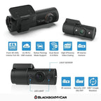 BlackVue DR900X-2CH IR (Infrared) 4K Dash Cam - Dash Cams - BlackVue DR900X-2CH IR (Infrared) 4K Dash Cam - 2-Channel, 2K QHD @ 60 FPS, 4K UHD @ 30 FPS, Adhesive Mount, App Compatible, Bluetooth, Cloud, Desktop Viewer, G-Sensor, GPS, Hardwire Install, Infrared (IR), Loop Recording, Mobile App, Mobile App Viewer, Night Vision, Parking Mode, South Korea, Super Capacitor, Wi-Fi - BlackboxMyCar Canada
