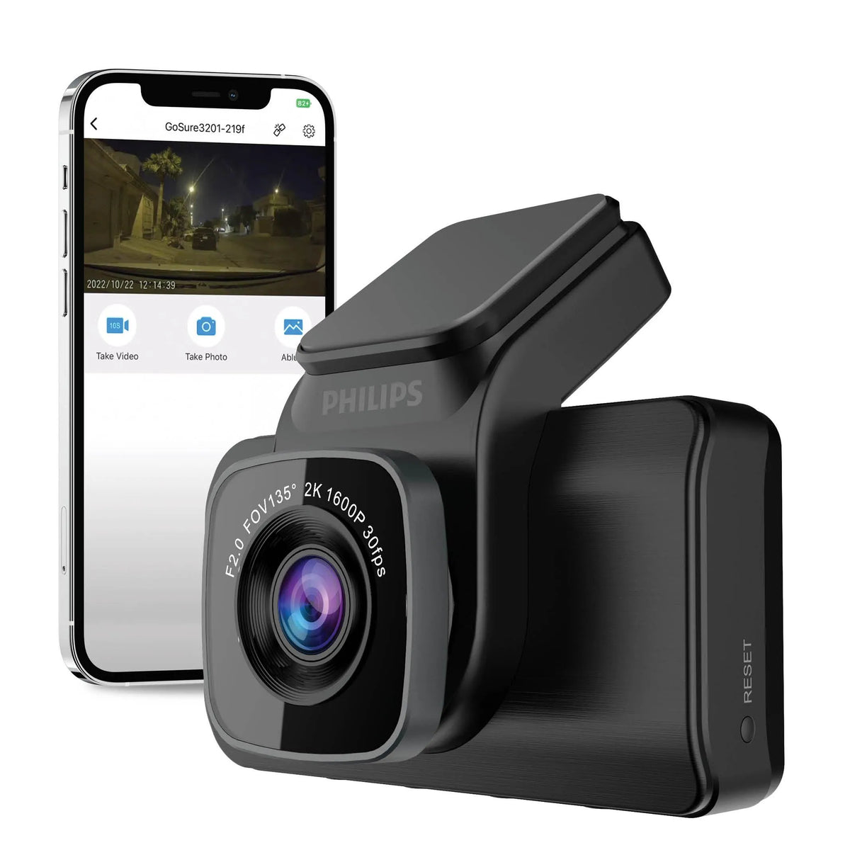 Philips GoSure GS5101 2K QHD Single-Channel Dash Cam - BlackboxMyCar Canada