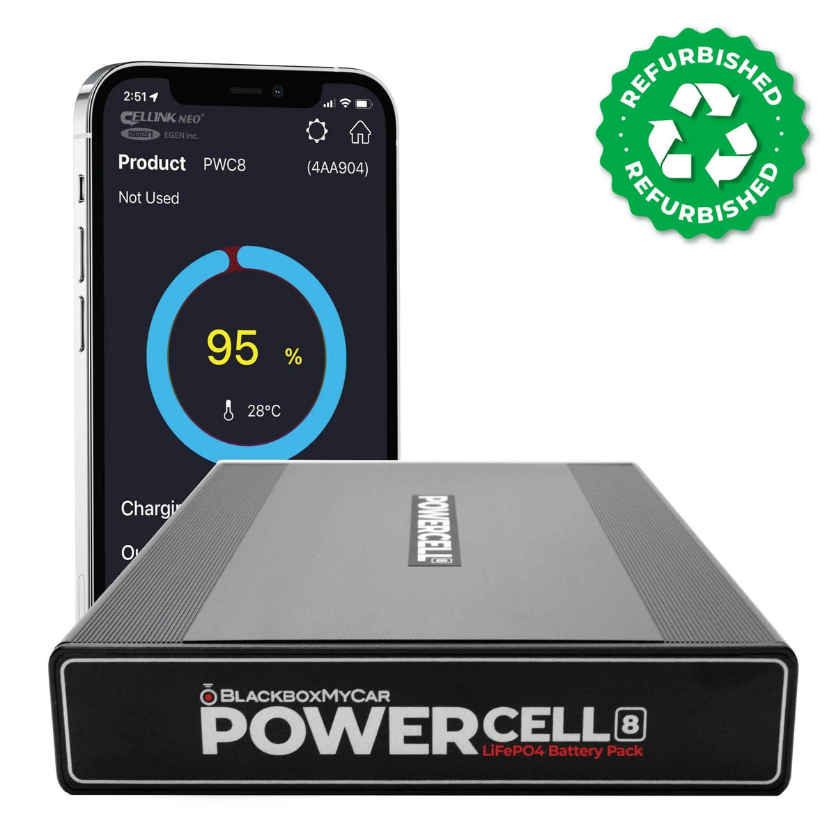[REFURBISHED] BlackboxMyCar PowerCell 8 Dash Cam Battery Pack - Dash Cam Accessories - {{ collection.title }} - 12V Plug-and-Play, App Compatible, Battery, Bluetooth, Dash Cam Accessories, Hardwire Install, LiFePO4, Mobile App, Parking Mode, sale, South Korea - BlackboxMyCar Canada