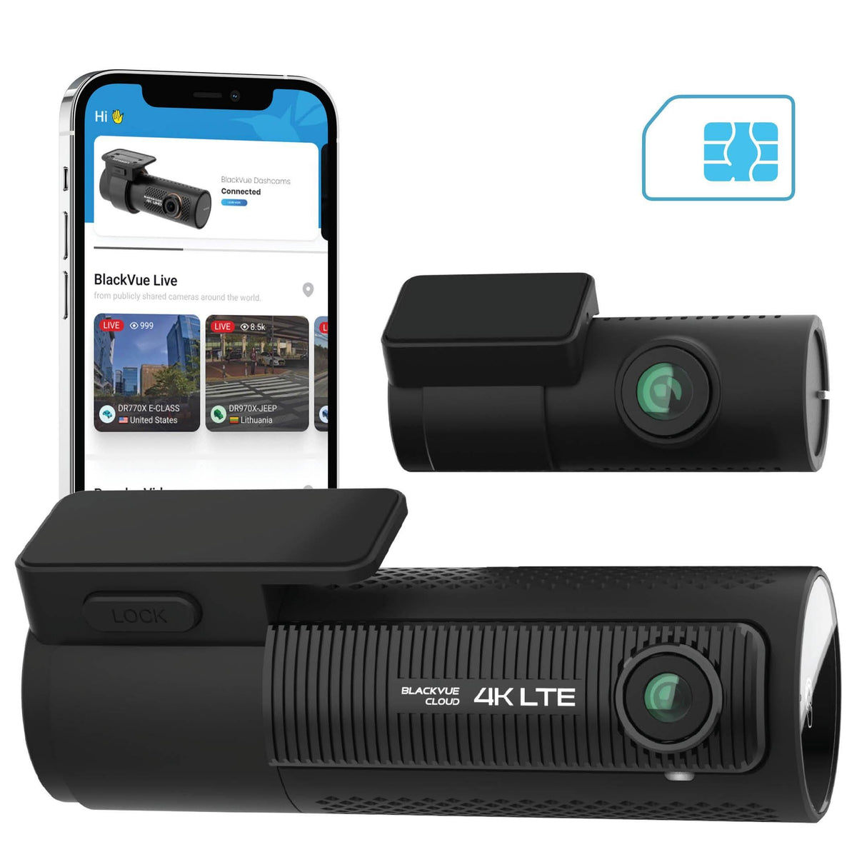 [REFURBISHED] BlackVue DR970X-2CH LTE 4K UHD Cloud Dash Cam - Dash Cams - {{ collection.title }} - 2-Channel, 4K UHD @ 30 FPS, Adhesive Mount, App. Compatible, GPS, Hardwire Install, Loop Recording, Night Vision, Parking Mode - BlackboxMyCar