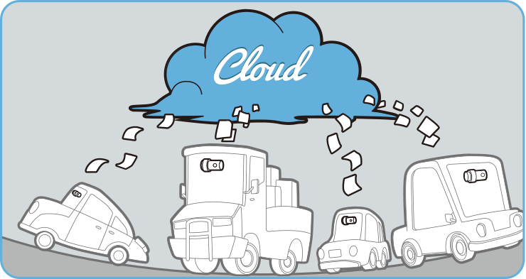 Cloud connectivity links a dash cam to remote services over the internet.