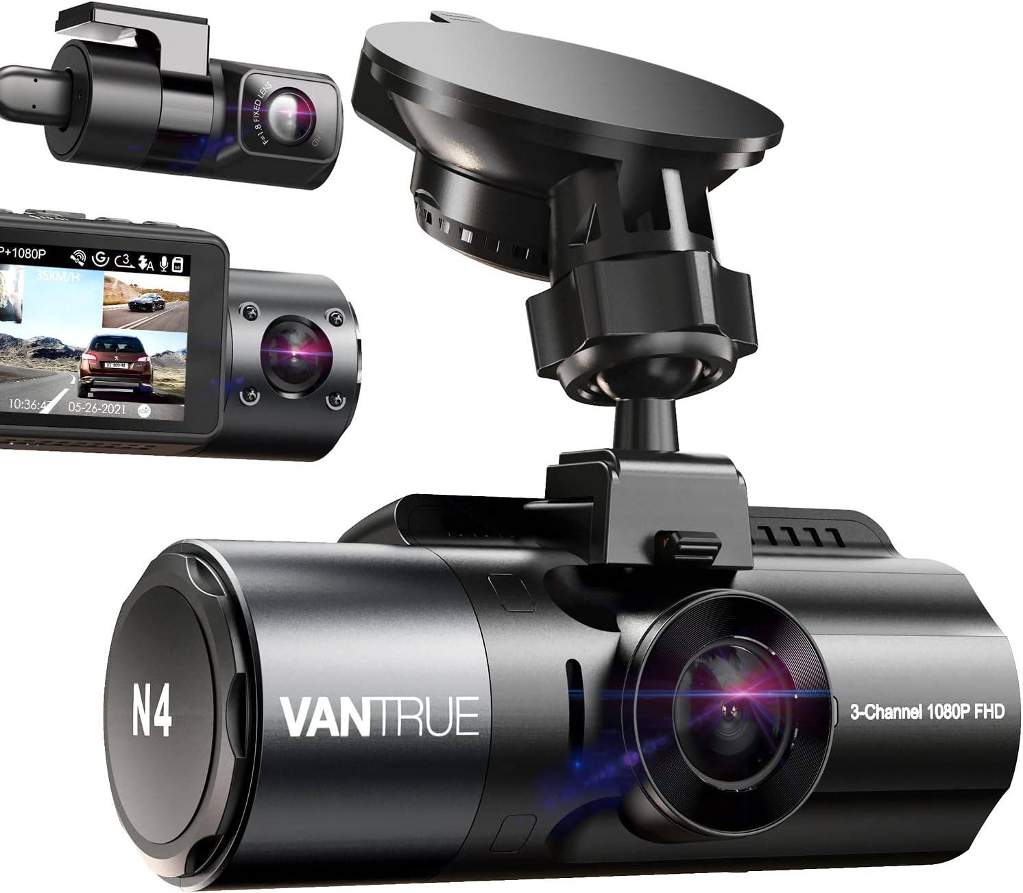 Vantrue N4 Pro three-channel dash cam system