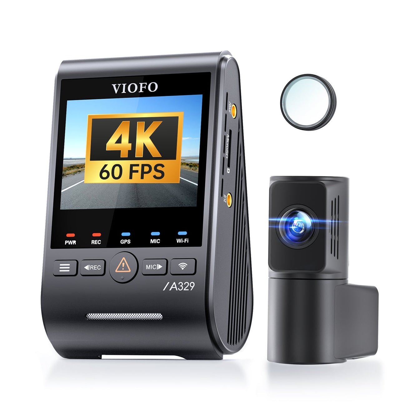 VIOFO A329S front camera, companion camera and CPL filter