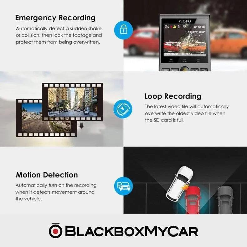 [REFURBISHED] VIOFO A129 Duo IR (Infrared) Dash Cam - Dash Cams - {{ collection.title }} - 1080p Full HD @ 30 FPS, 12V Plug-and-Play, 2-Channel, 256GB, Adhesive Mount, App Compatible, China, Dash Cams, Display Screen, G-Sensor, GPS, Hardwire Install, Infrared (IR), Loop Recording, Mobile App, Mobile App Viewer, Night Vision, Parking Mode, sale, Security, Super Capacitor, Wi-Fi - BlackboxMyCar Canada