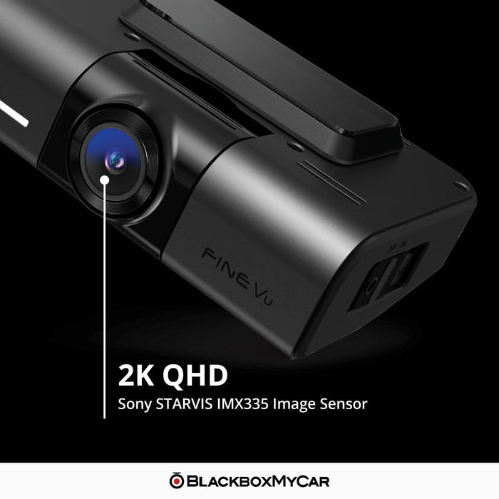 FineVu GX1000 2K QHD Dual-Channel Dash Cam - Dash Cams - FineVu GX1000 2K QHD Dual-Channel Dash Cam - 128GB, 2-Channel, 2K QHD @ 30 FPS, Adhesive Mount, App Compatible, Desktop Viewer, G-Sensor, GPS, Hardwire Install, Loop Recording, Mobile App, Mobile App Viewer, Night Vision, Parking Mode, sale, Security, South Korea, Super Capacitor, Voice Alerts, Wi-Fi - BlackboxMyCar Canada