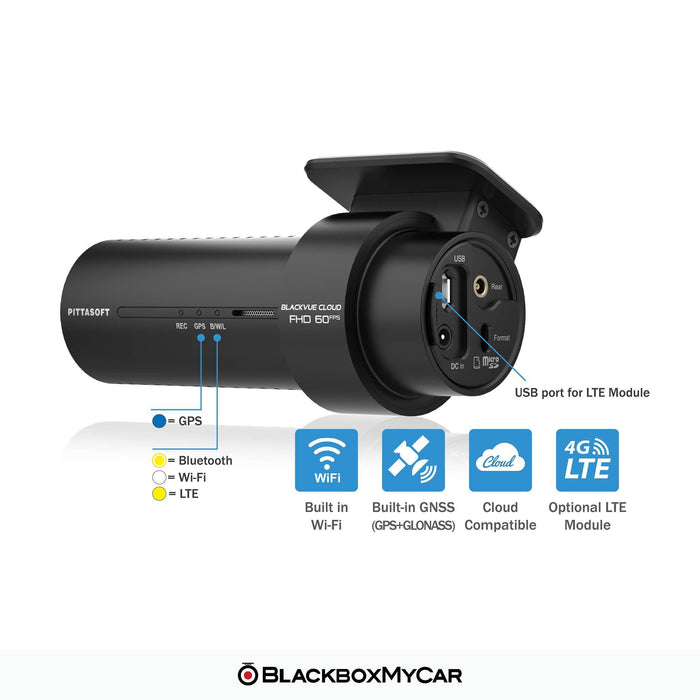 BlackVue DR770X-1CH Full HD Cloud Dash Cam - Dash Cams - BlackVue DR770X-1CH Full HD Cloud Dash Cam - 1-Channel, 1080p Full HD @ 60 FPS, Cloud, Desktop Viewer, G-Sensor, GPS, Loop Recording, LTE, Mobile App, Mobile App Viewer, Night Vision, Parking Mode, Security, South Korea, Super Capacitor, Wi-Fi - BlackboxMyCar Canada