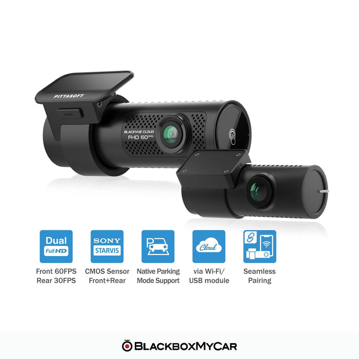 BlackVue DR770X-2CH Full HD Cloud Dash Cam - Dash Cams - {{ collection.title }} - 1080p Full HD @ 60 FPS, 2-Channel, Cloud, Dash Cams, Desktop Viewer, G-Sensor, GPS, Loop Recording, LTE, Mobile App, Mobile App Viewer, Night Vision, Parking Mode, Security, South Korea, Super Capacitor, Wi-Fi - BlackboxMyCar Canada