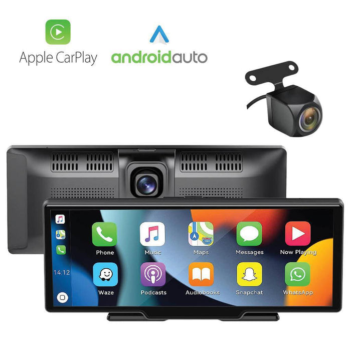 BlackboxMyCar SmartDrive 10" Wireless CarPlay & Android Auto Display w/ Dash Cam