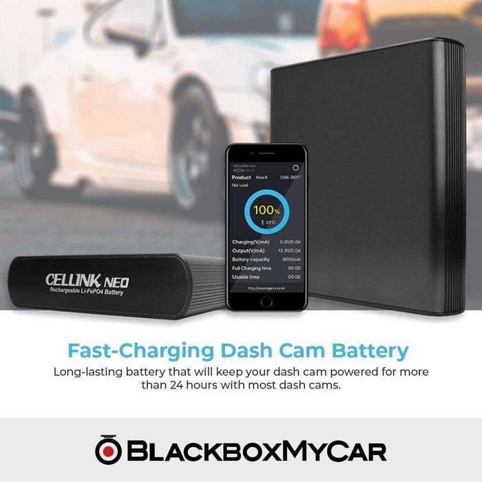 Cellink NEO Extended Battery Pack - Dash Cam Accessories - Cellink NEO Extended Battery Pack - 12V Plug-and-Play, App Compatible, Battery, Bluetooth, custom:Limited Quantities Left, Hardwire Install, LiFePO4, South Korea - BlackboxMyCar Canada