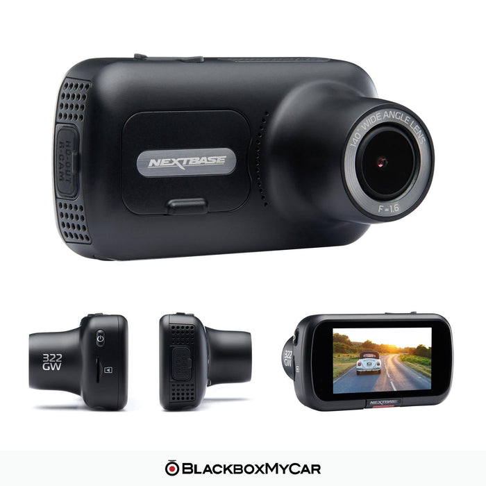 [CLEARANCE] Nextbase 322GW Full HD Smart Dash Cam - Dash Cams - [CLEARANCE] Nextbase 322GW Full HD Smart Dash Cam - 1-Channel, 1080p Full HD @ 60 FPS, 128GB, 12V Plug-and-Play, App Compatible, Bluetooth, Desktop Viewer, Display Screen, G-Sensor, GPS, Loop Recording, Mobile App, Mobile App Viewer, Night Vision, Parking Mode, Security, Wi-Fi - BlackboxMyCar Canada